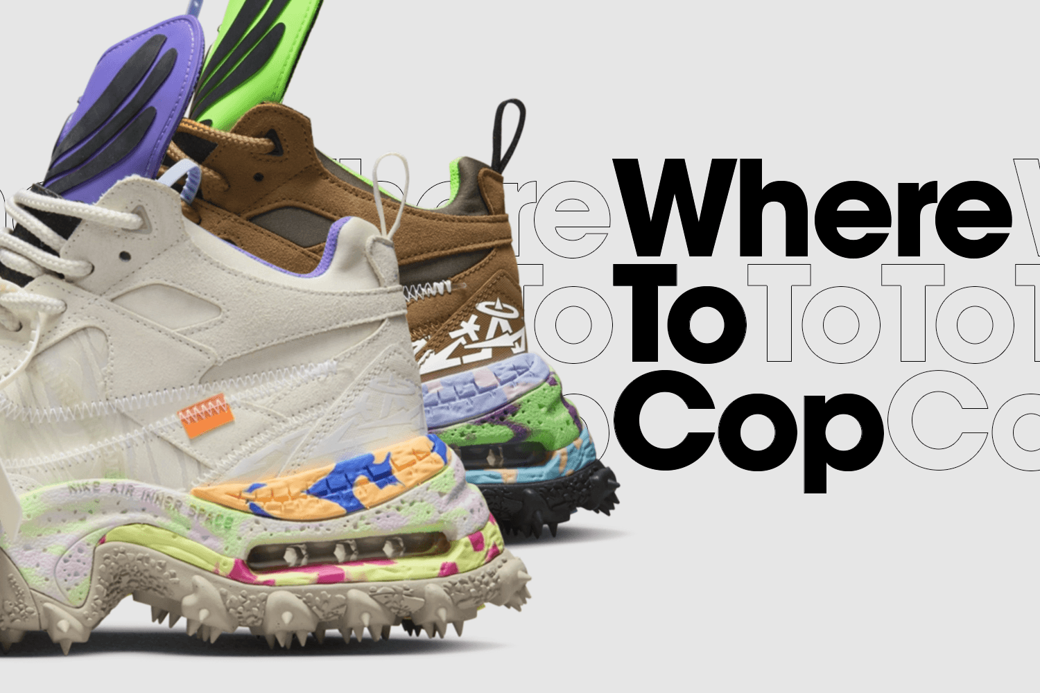 Where to Cop: the Off White x Nike Air Terra Forma 'White' & 'Wheat' 