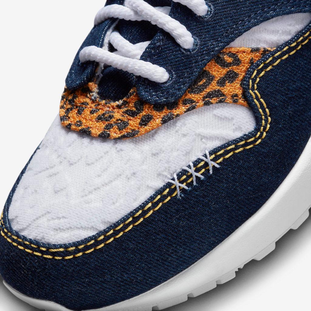 Nike Air Max 1 'Denim Leopard' detail shot toebox
