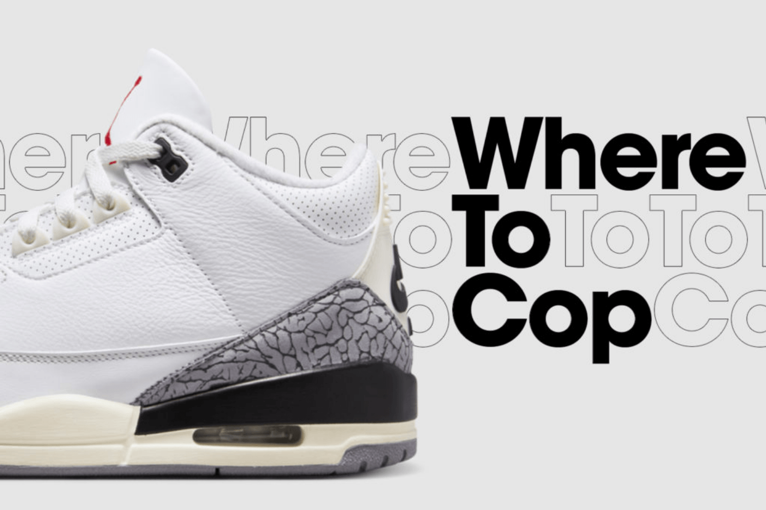 Where to cop: the Air Jordan 3 Retro 'White Cement Reimagined'
