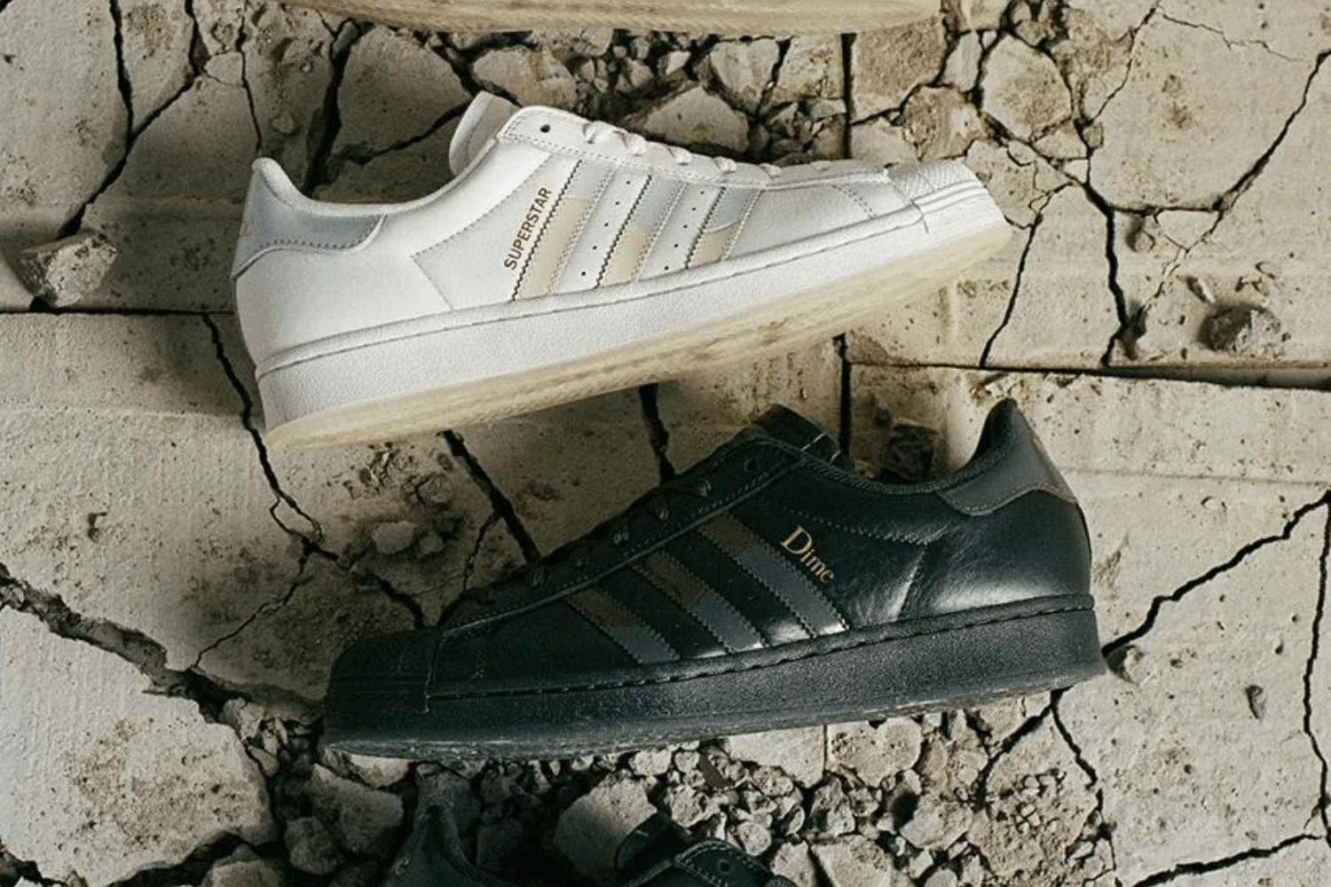 The new adidas Dime collab features two Superstar ADV and apparel collection