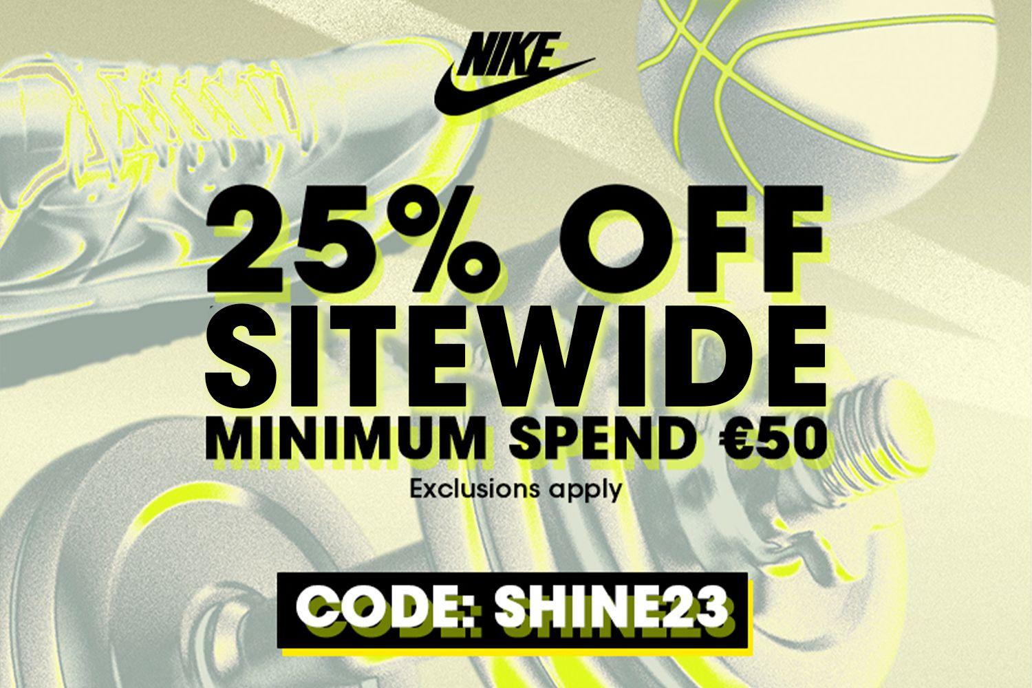 Nike offers a 25% discount sitewide for members