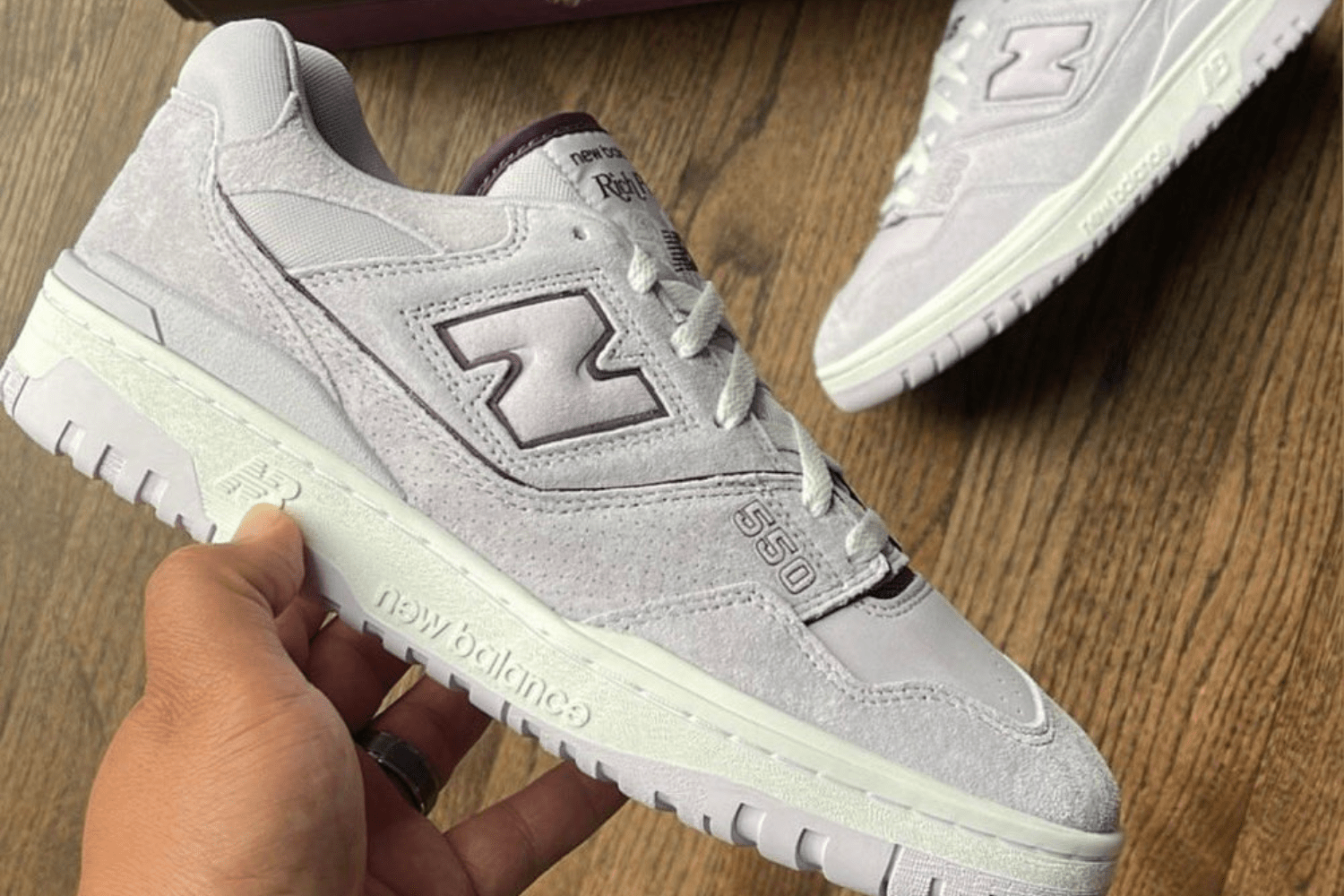Check out the first images of the Rich Paul x New Balance 550 'Forever Yours'