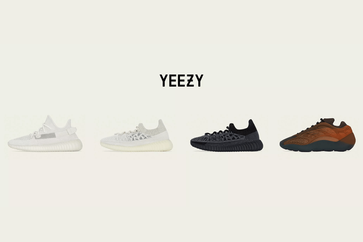Various YEEZY silhouettes available now at JD Sports