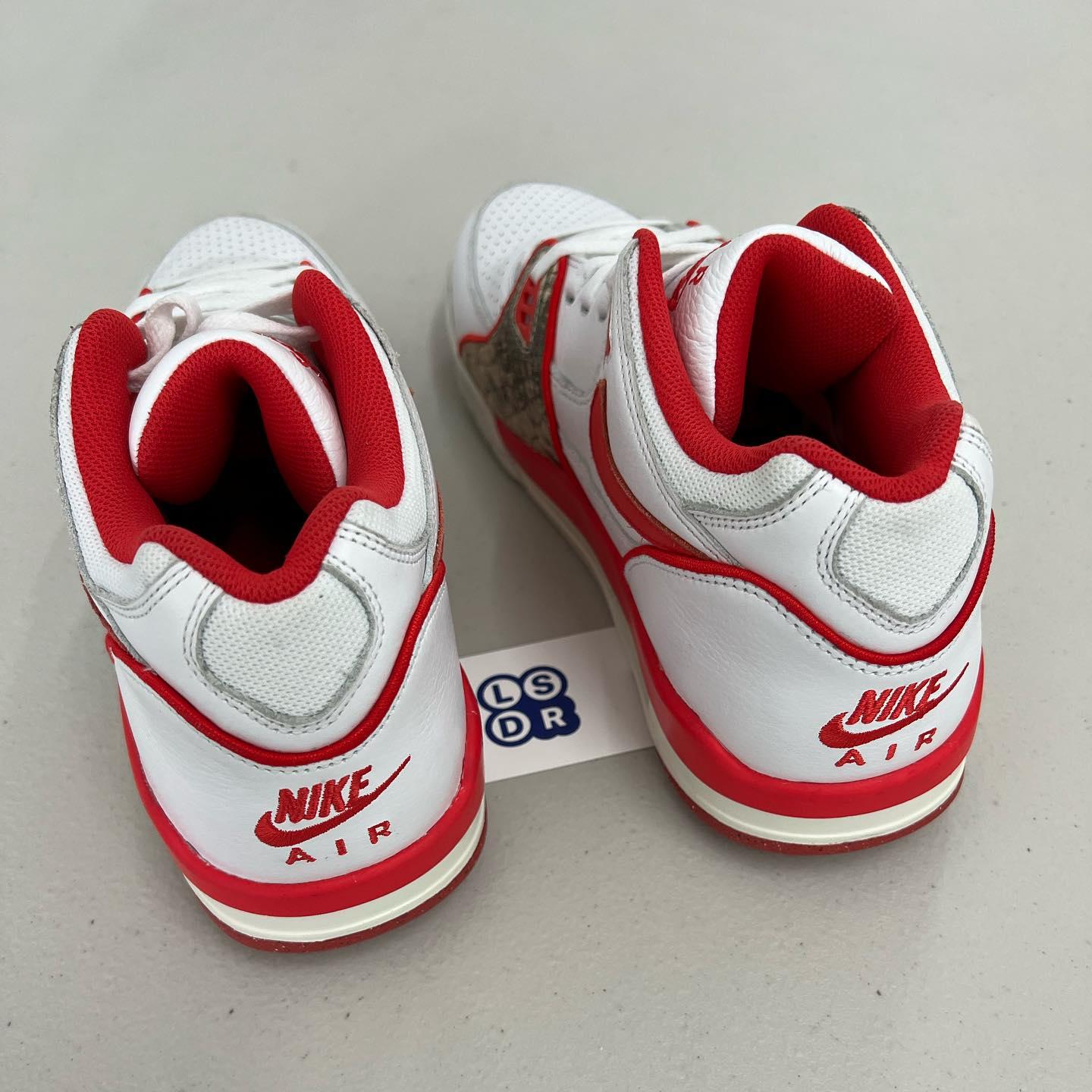 Stüssy x Nike Air Flight 89 'White/Red' heel