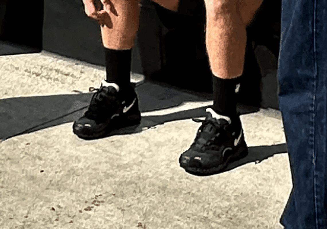 Undefeated x Nike Air Terra Humara Pack 'Black' on feet