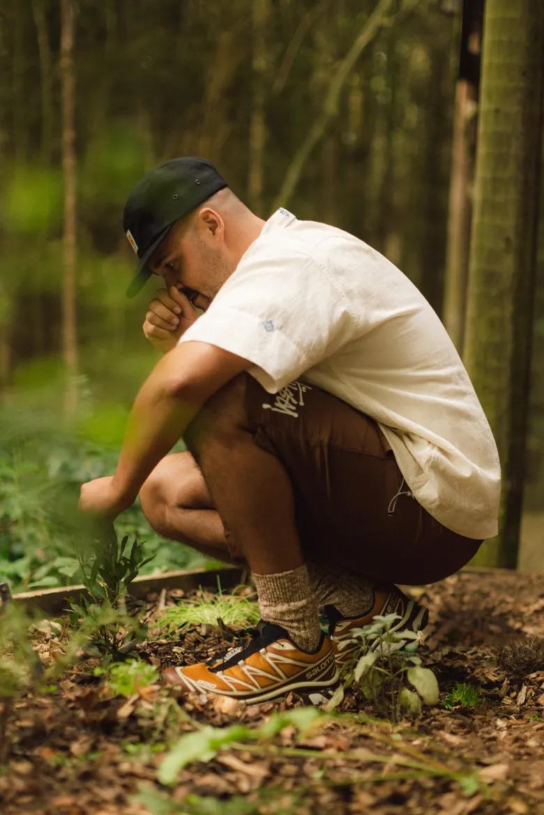 END. x Salomon XT-6 'Porcini' on feet