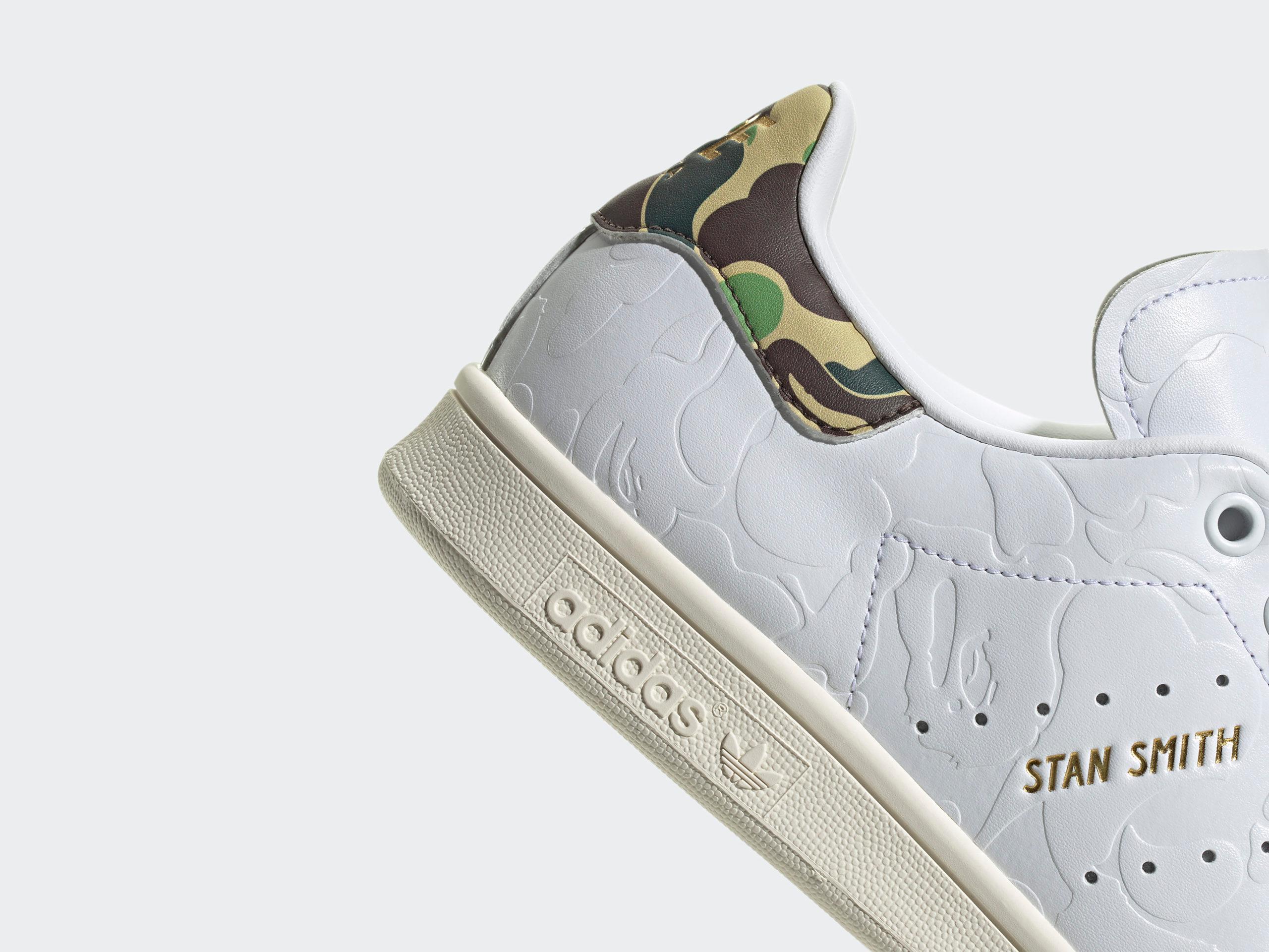 BAPE x adidas Stan Smith '30th Anniversary White' camo