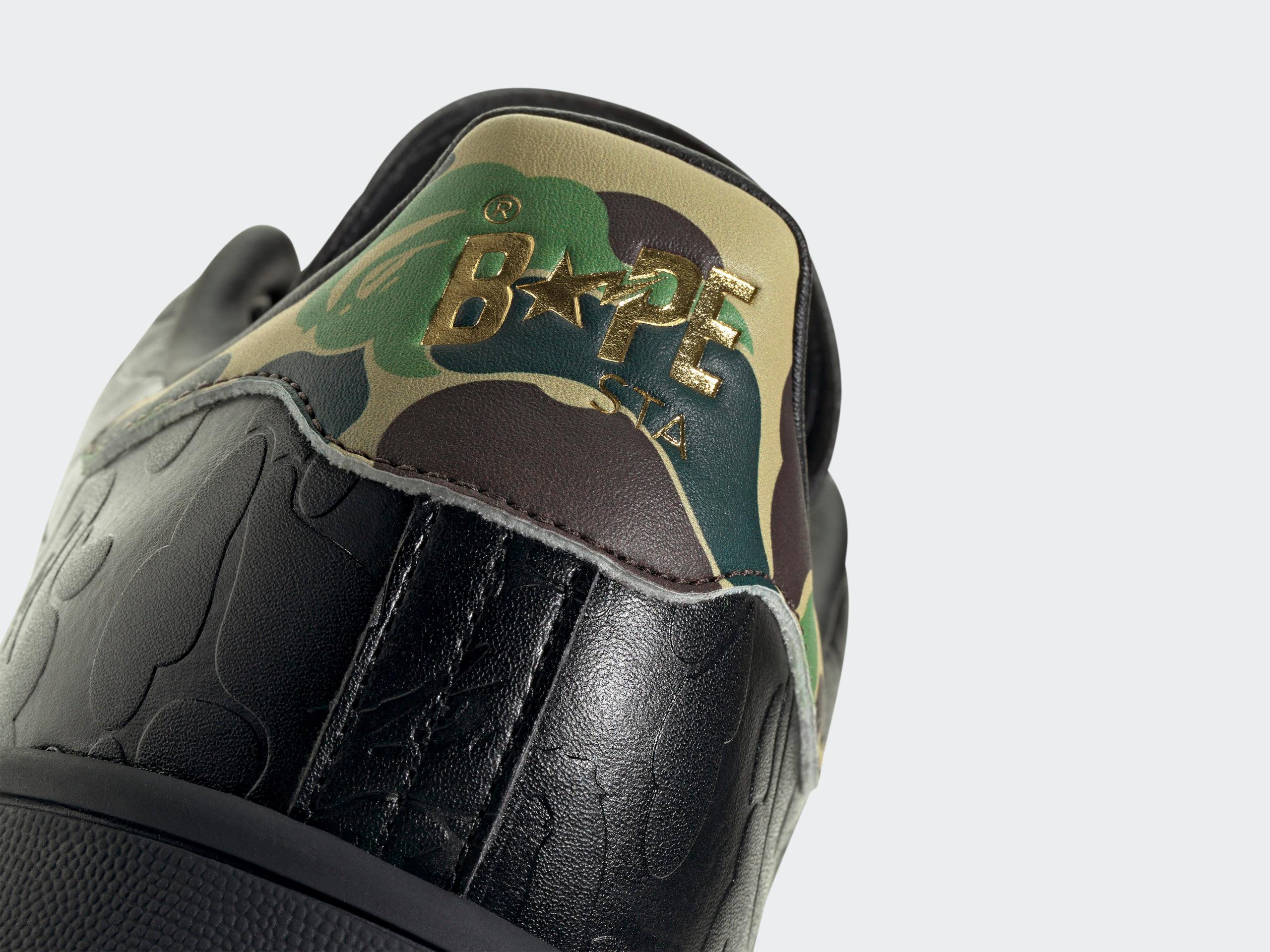 BAPE x adidas Stan Smith '30th Anniversary Black' camo
