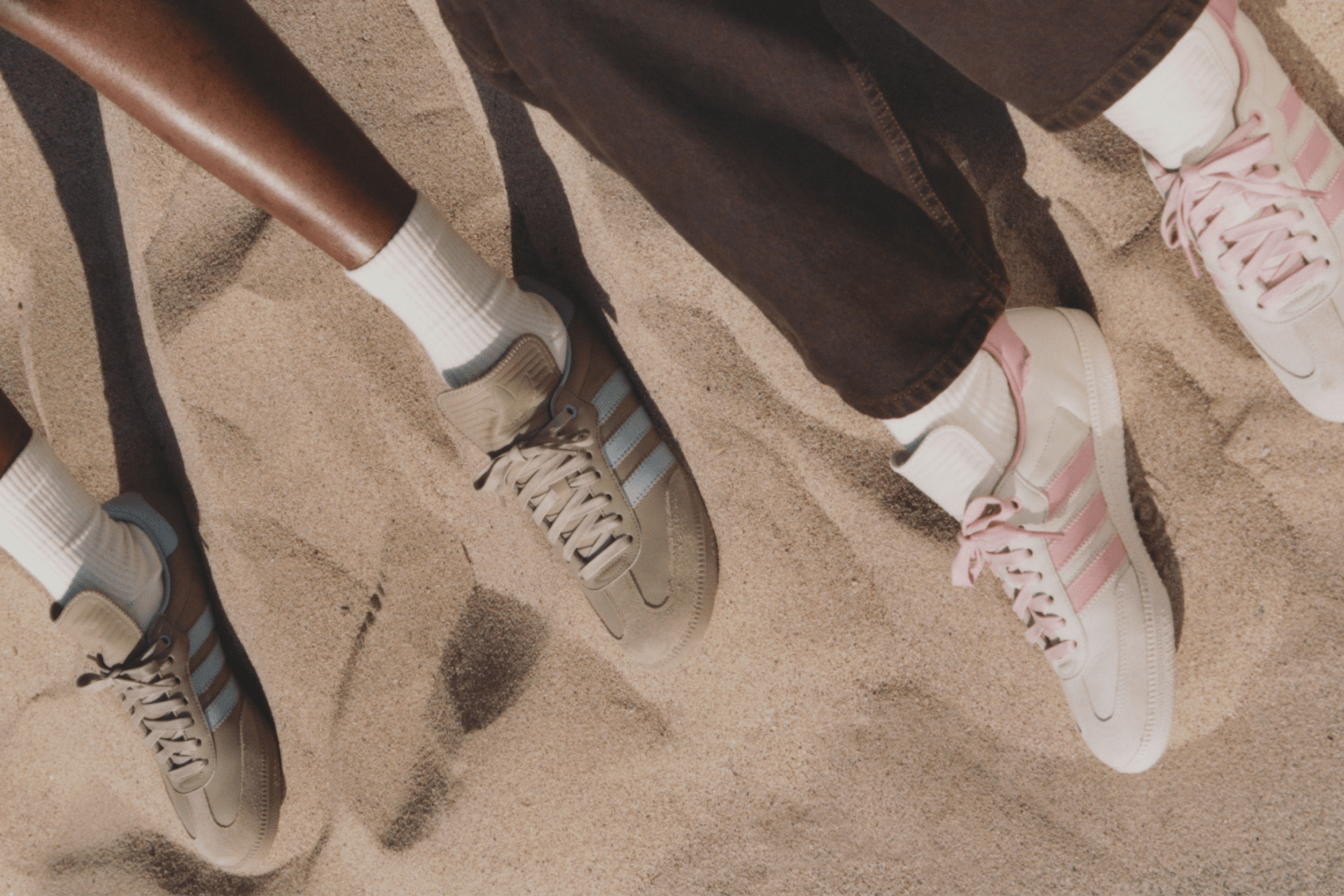 adidas and Humanrace™ present two new Samba colorways in 'Green Blue' and 'Ivory Pink'