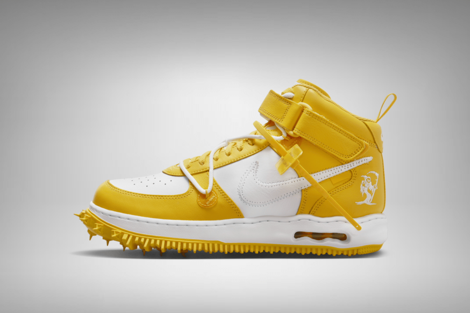 Release reminder: Off-White x Nike Air Force 1 Mid 'Varsity Maize'
