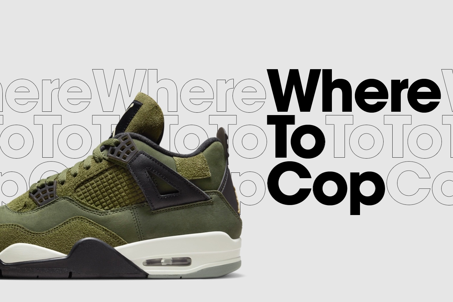 Where To Cop: the Nike Air Jordan 4 Craft 'Medium Olive'