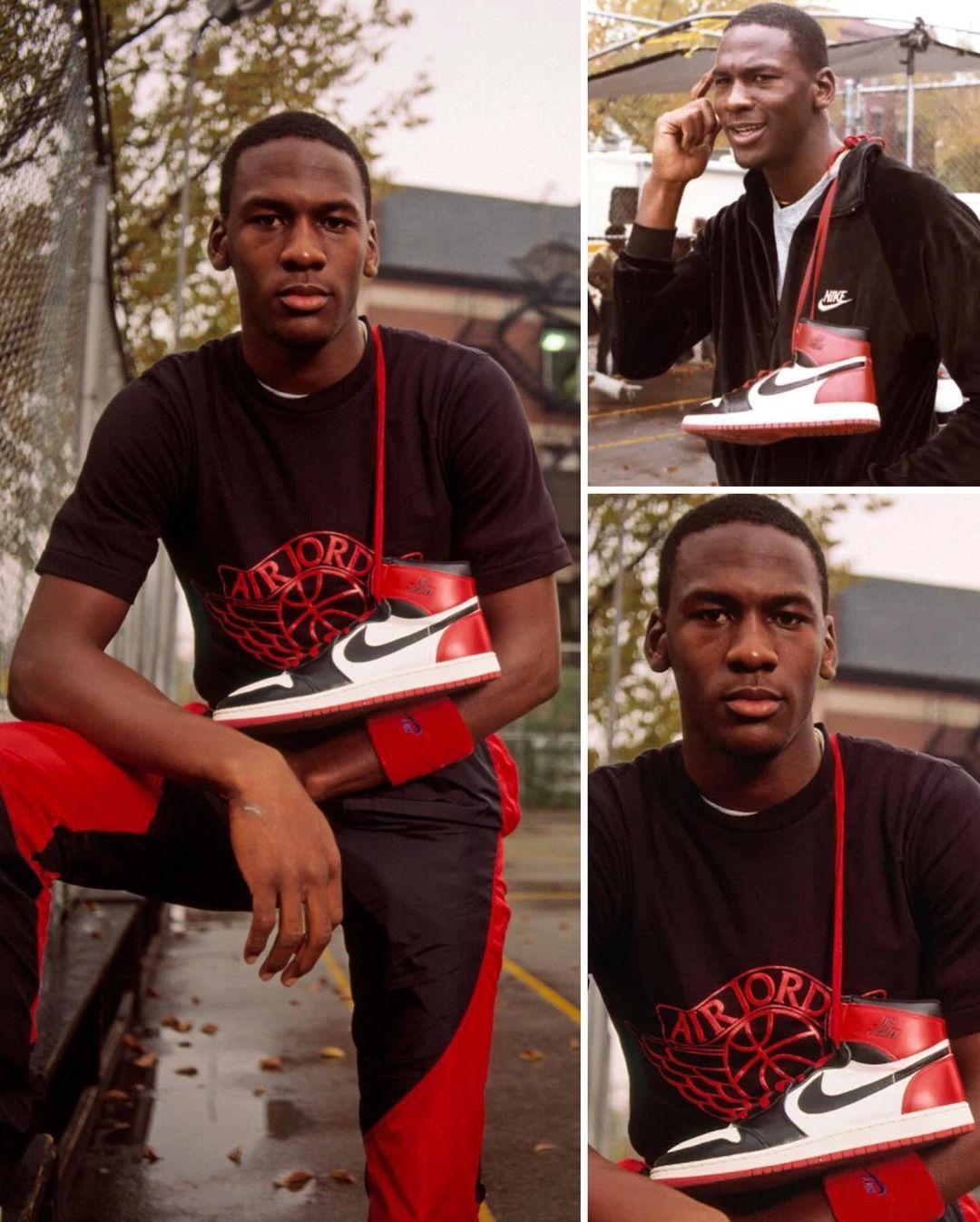 Nike Air Jordan 1 High OG 'Black Toe Reimagined' Michael Jordan