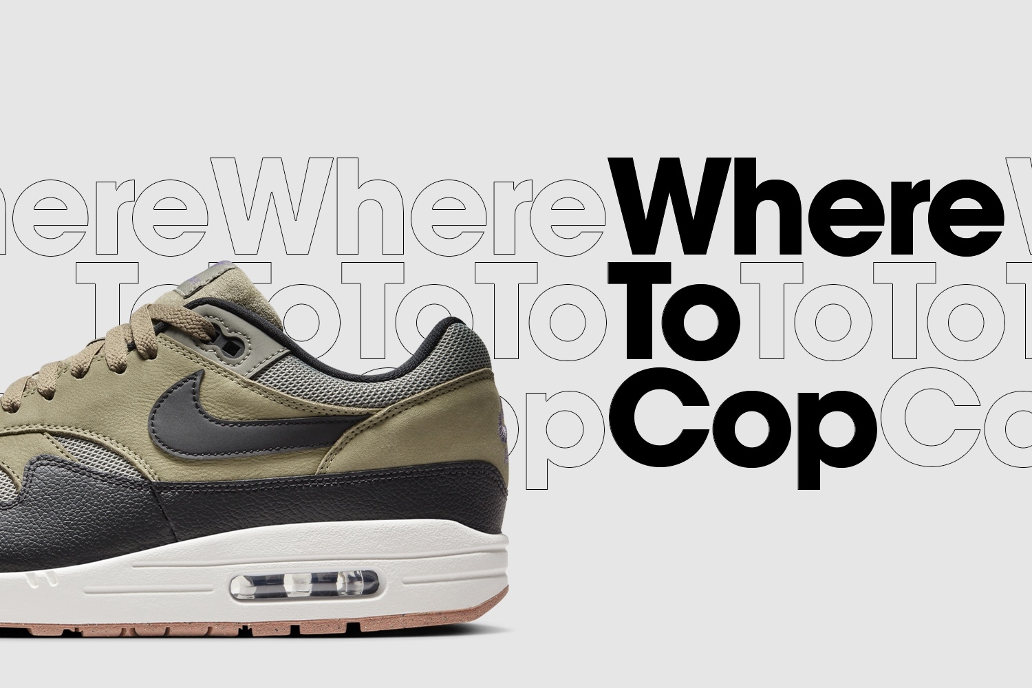 Where To Cop: the Nike Air Max 1 'Dark Stucco'