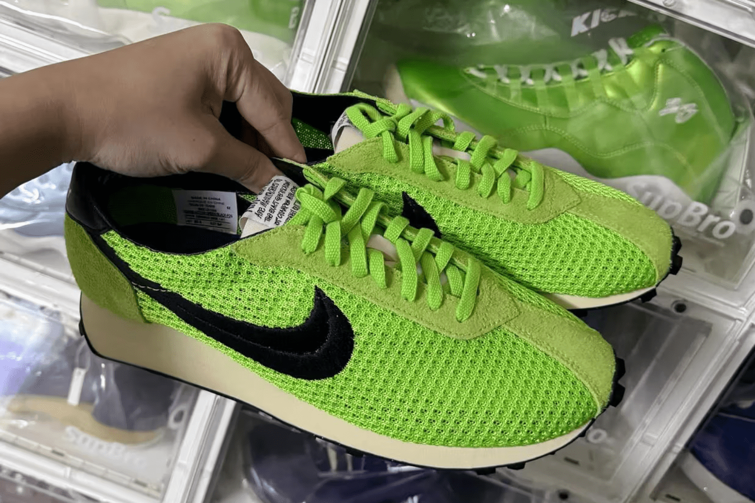 First images of the Stüssy x Nike LD-1000 'Action Green'