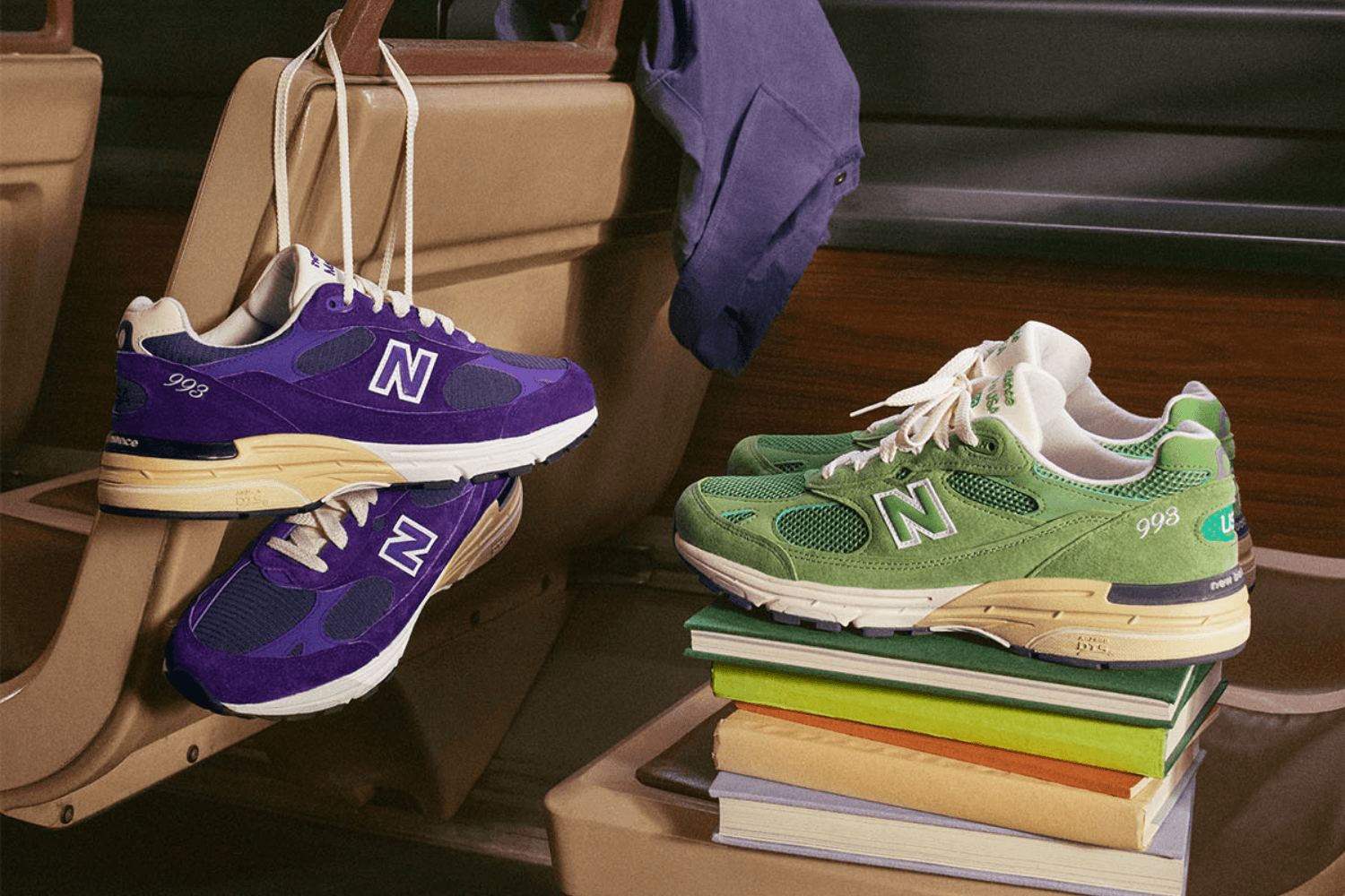 Release reminder: New Balance 993 MADE in USA 'Chive' and ‘Purple’