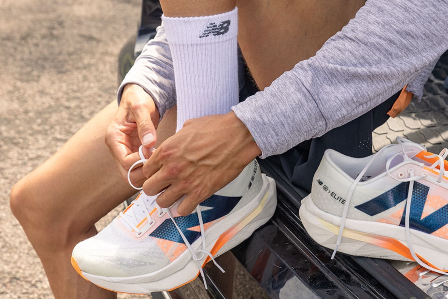 Start your run with New Balance running shoes