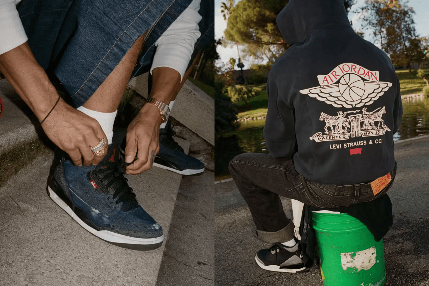 Official Images of the Levi’s x Air Jordan 3 ‘Denim’ Pack Revealed