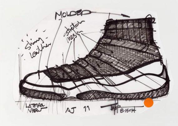 First drawings of Air Jordan 11