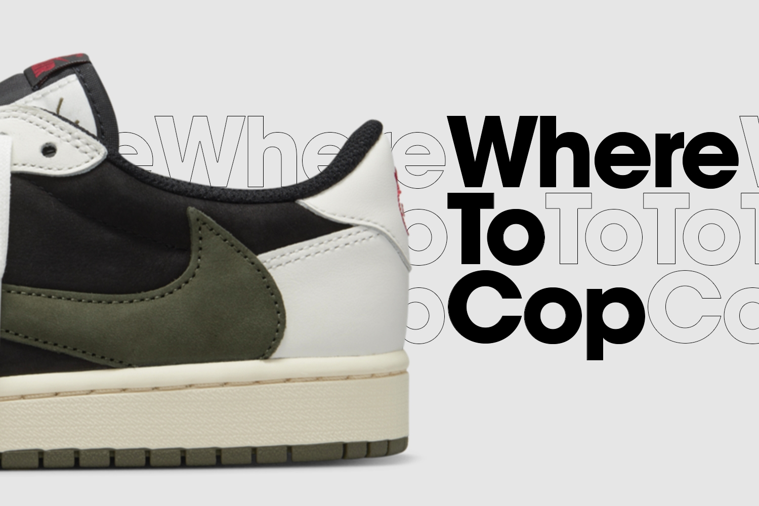 Where to cop: Travis Scott x Air Jordan 1 Low OG 'Olive'