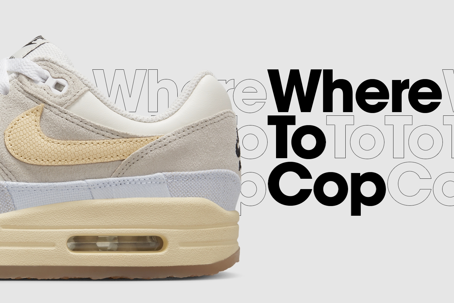 Where to cop: Nike Air Max 1 Crepe WMNS 'Light Bone'