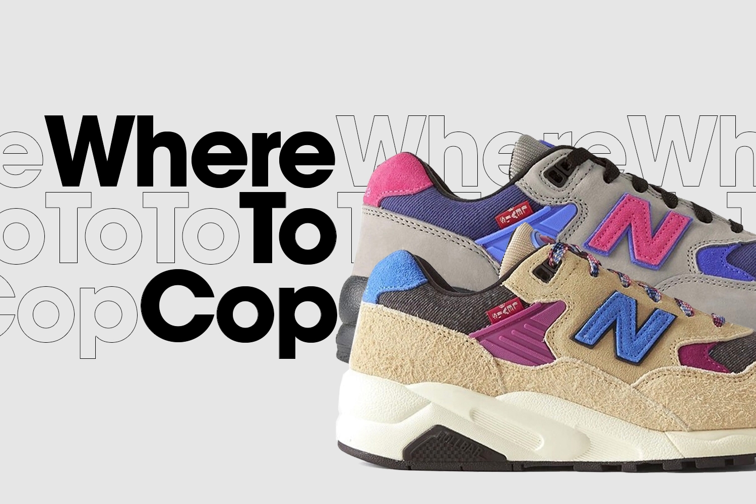 Where to cop: Levi's x New Balance 580 'Grey' & 'Beige'