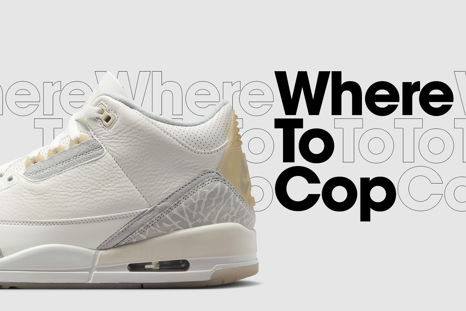 Where to cop: Air Jordan 3 Craft WMNS 'Ivory'