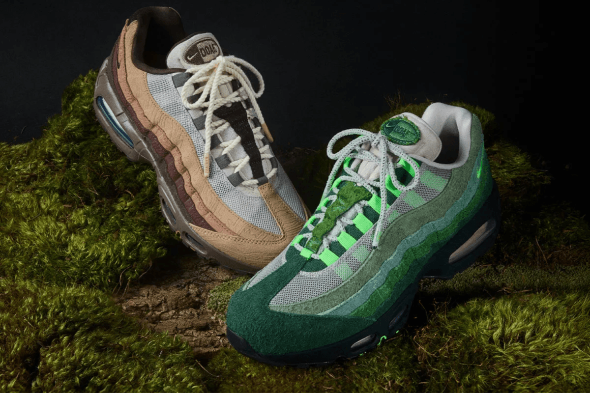 DOAF en Nike brengen twee paar bos-geïnspireerde Nike Air Max 95s uit