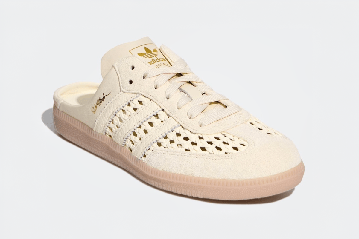 adidas Samba Mule Woven 'Crew White': de klassieker, nu als instapper