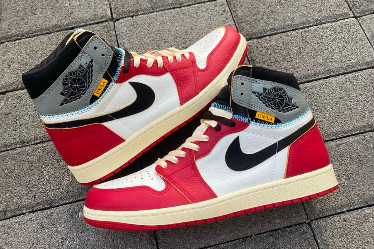 Ein detaillierter Blick auf den Union LA x Air Jordan 1 High 'Chicago/Shadow'