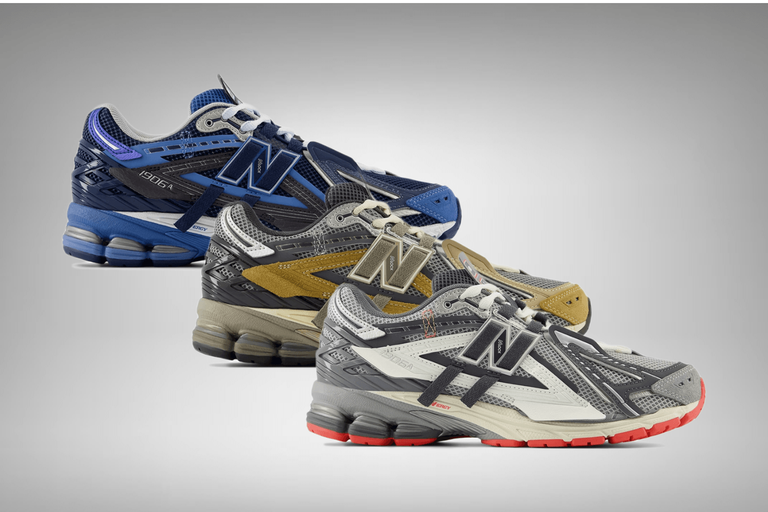 The New Balance 1906A appears in three new colorways
