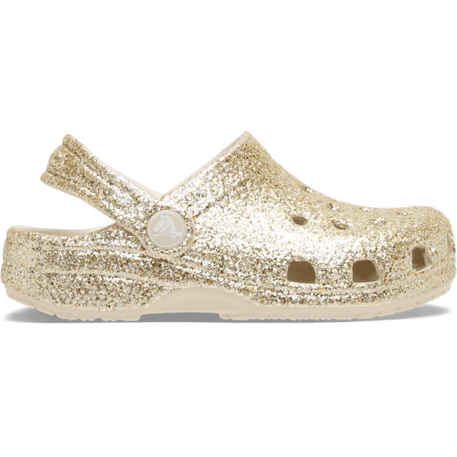Crocs Kids Classic Chunky Glitter Clogs Sandstone