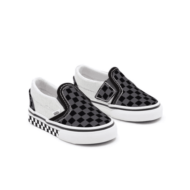 VANS Gepersonaliseerde Toddler Black Checkerboard Slip-on