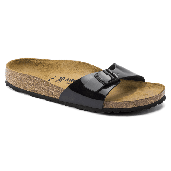 Birkenstock Birkenstock Madrid Zwart Patent Smal Voetbed