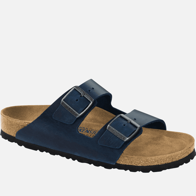 Birkenstock Men's Arizona Oiled Leather Double Strap Sandals