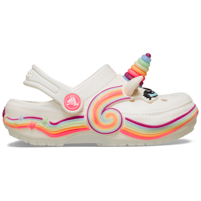 Crocs Kids Toddler Classic IAM Unicorn Lights Clogs Chalk