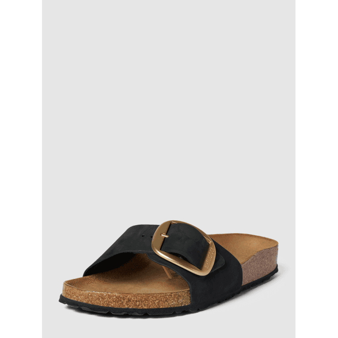 Damen Pantoletten Schwarz BIRKENSTOCK MADRID BIG BUCKLE LENB