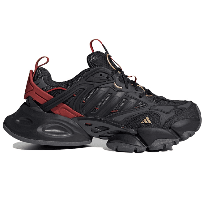 adidas XLG Runner Deluxe Black Gold Metallic Red