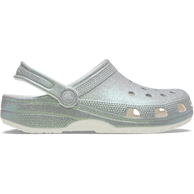 Crocs Classic Iridescent Glitter Clogs White