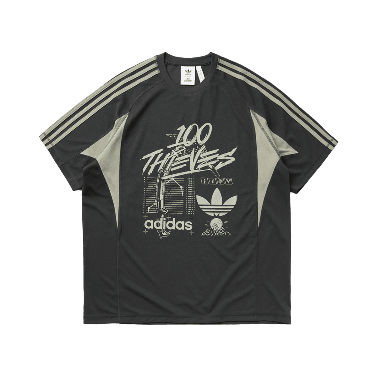 100 Thieves x adidas Tee 'Carbon'