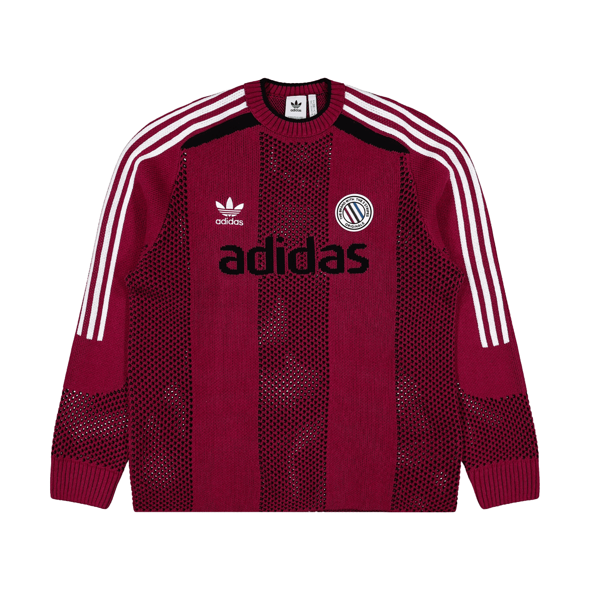 adidas Adicolor Blokecore LS Pullover 'Legacy Burgundy'