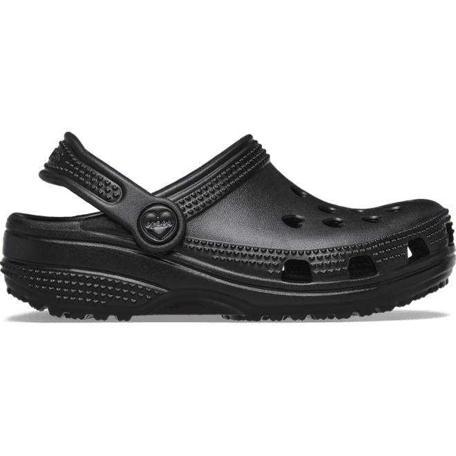 Crocs Toddler Classic Hearts Cut Out Clogs Kinder Black