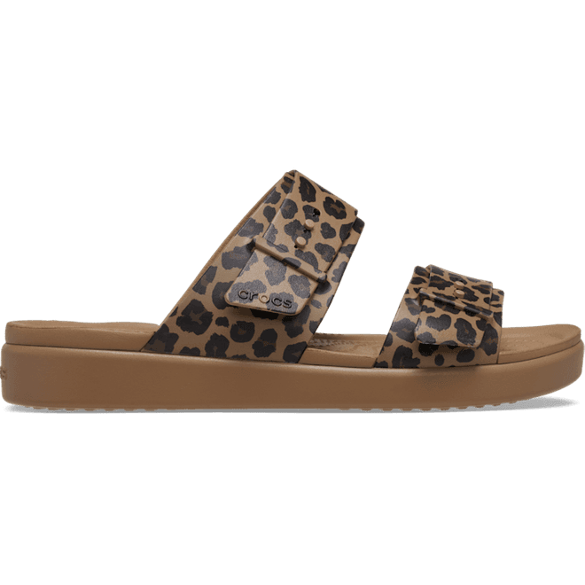 Crocs Brooklyn Buckle Low Low Animal Sandal Sepia
