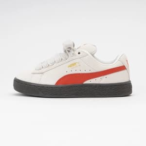 PUMA Youth Suede XL Vapor Gray Red Fire