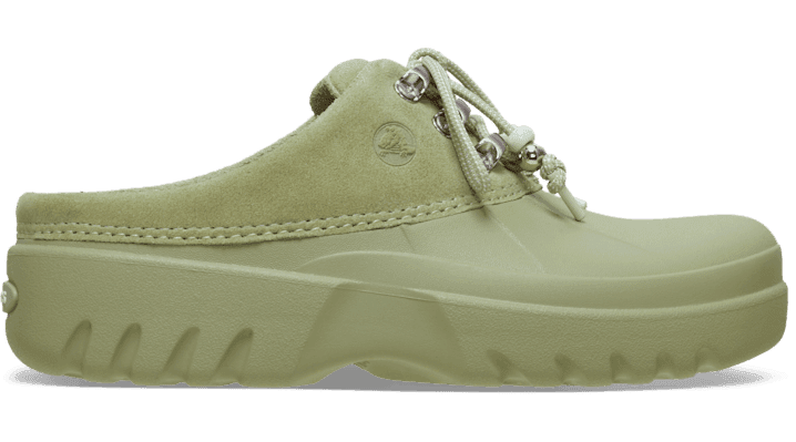 Crocs Axle Suede Mule Clogs 'Tac Green'