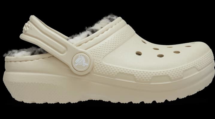 Crocs Classic Plaid Lined Clogs 'Bone'