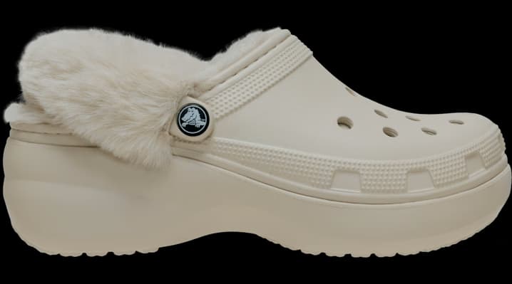 Crocs Classic Platform Fuzz Lined Clogs 'Frappé'