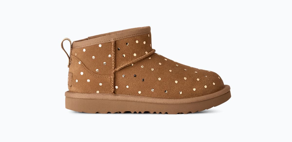 UGG® Classic Ultra Mini Shiny Dots Boot 'Chestnut'