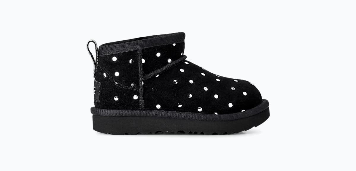 UGG® Classic Ultra Mini Shiny Dots Boot 'Black'