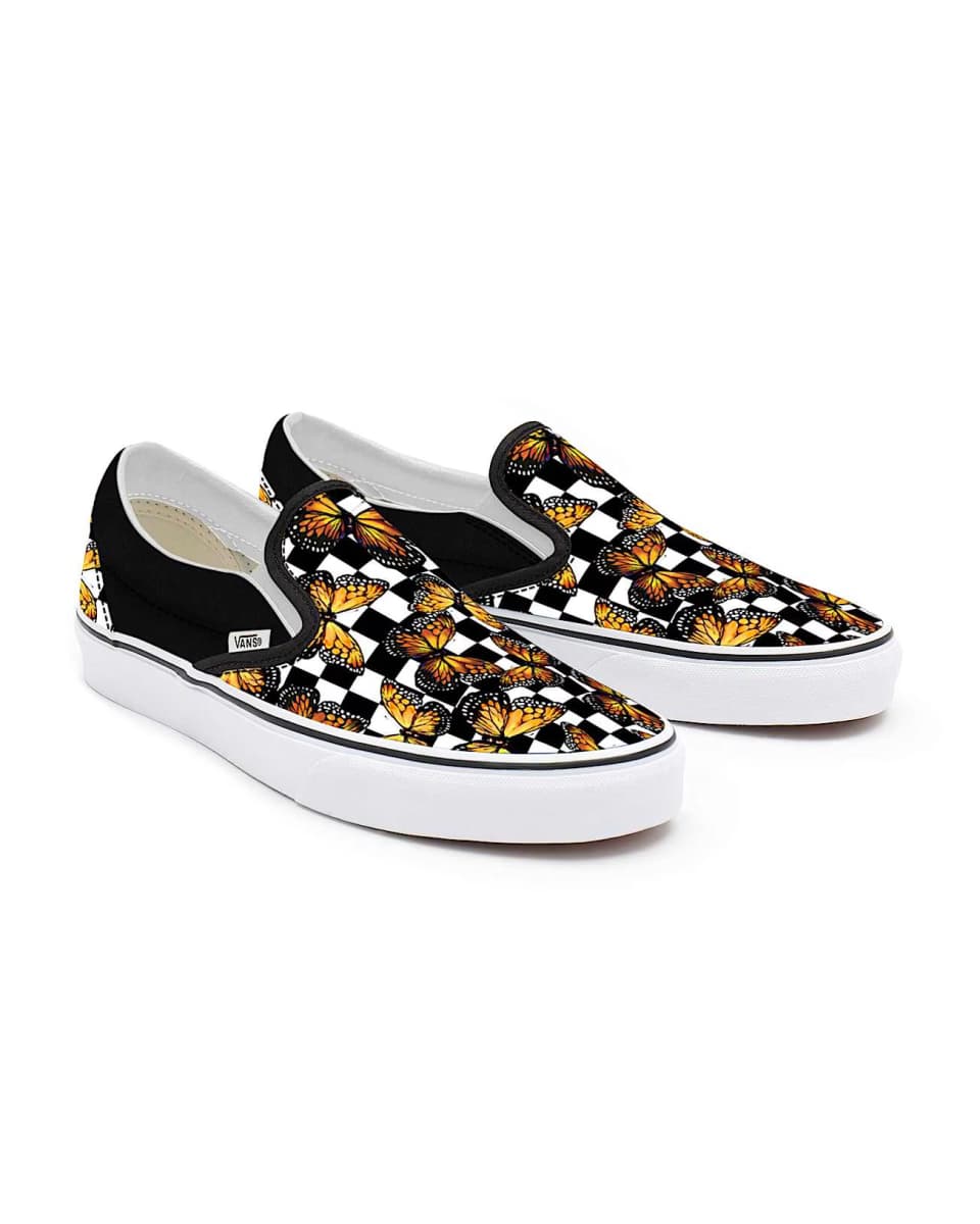Vans Gepersonaliseerde Butterfly Checkerboard Slip-On