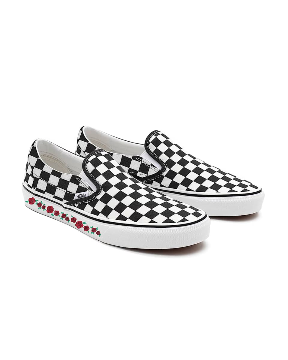 Vans Gepersonaliseerde Checkerboard Rose Slip-On